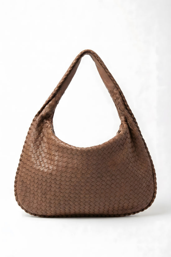 Bolsa Trançada Marrom Claro