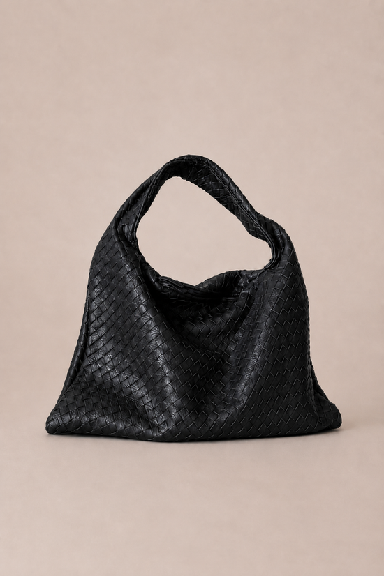 Bolsa Trançada Maxi Preta